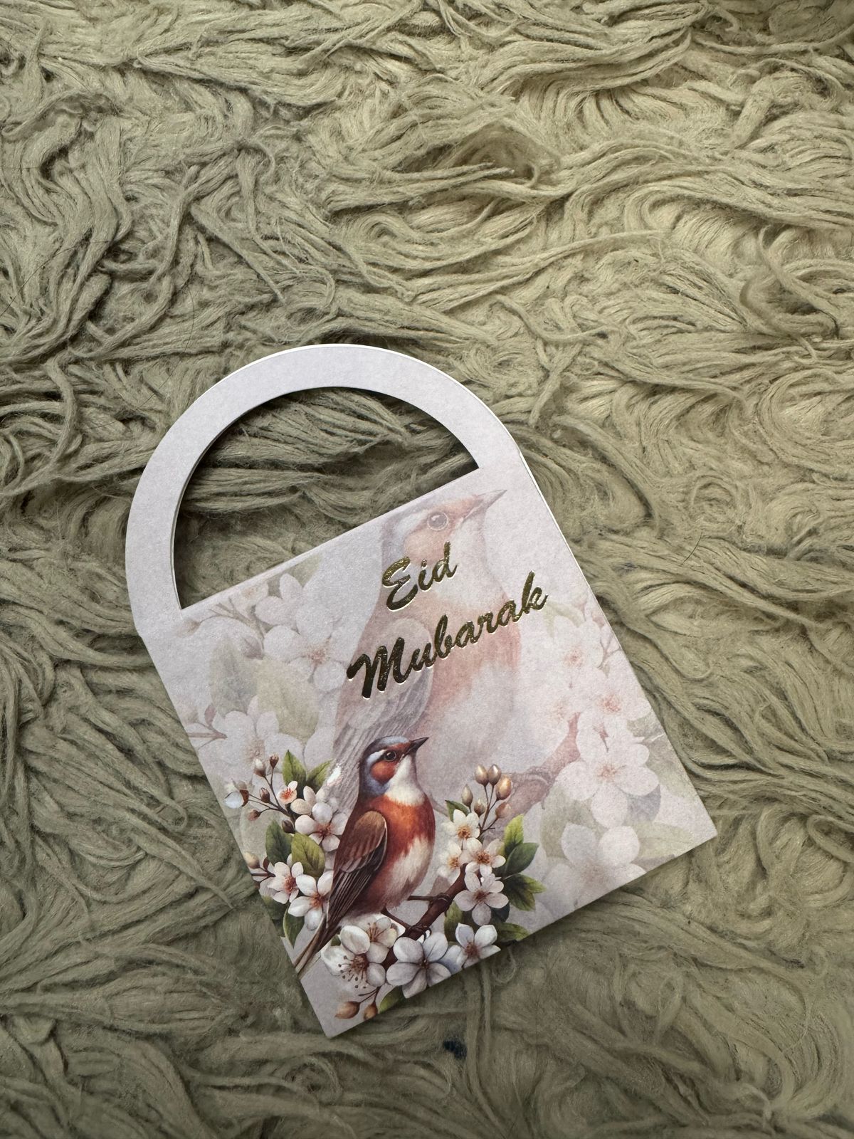 Premium Eid Card Gift Bag – Luxury Shopping Style Eidi Packaging