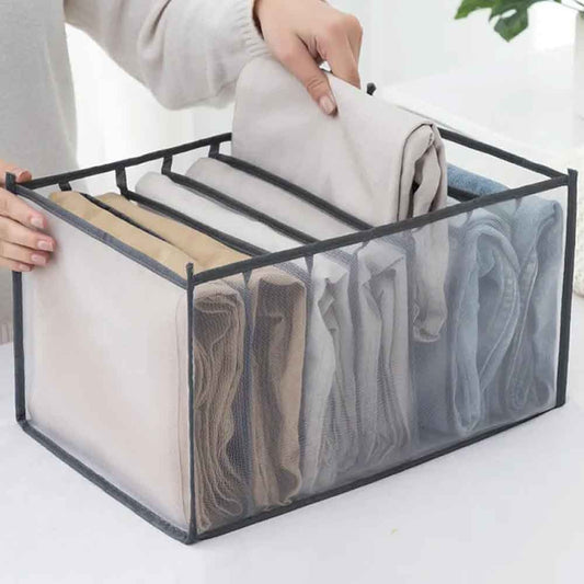 7 Compartments Pants Shirts Storage Clothes Box
