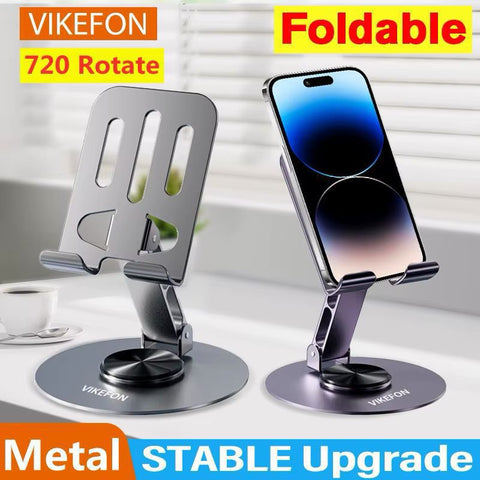 Metal 360° Rotating Desktop Mobile Stand – Adjustable Phone and  Holder