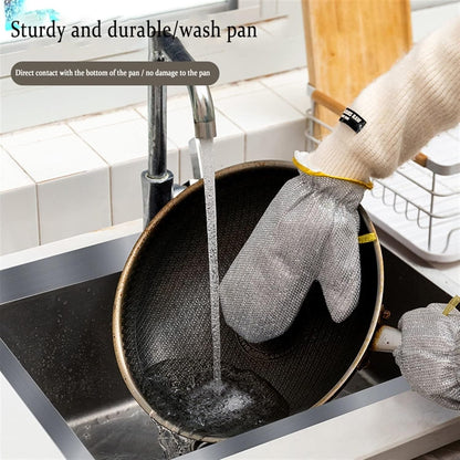 Steel Wire Dishwashing Glove 2 Pcs
